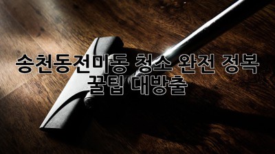 ✨ 송천동/전미동 청소 완전 정복! ✨ 꿀팁 대방출 🍯